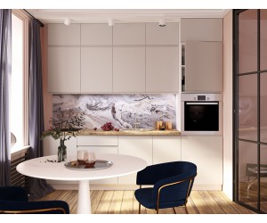 Кухня "Маори" МДФ Эмаль Розе 2600мм.